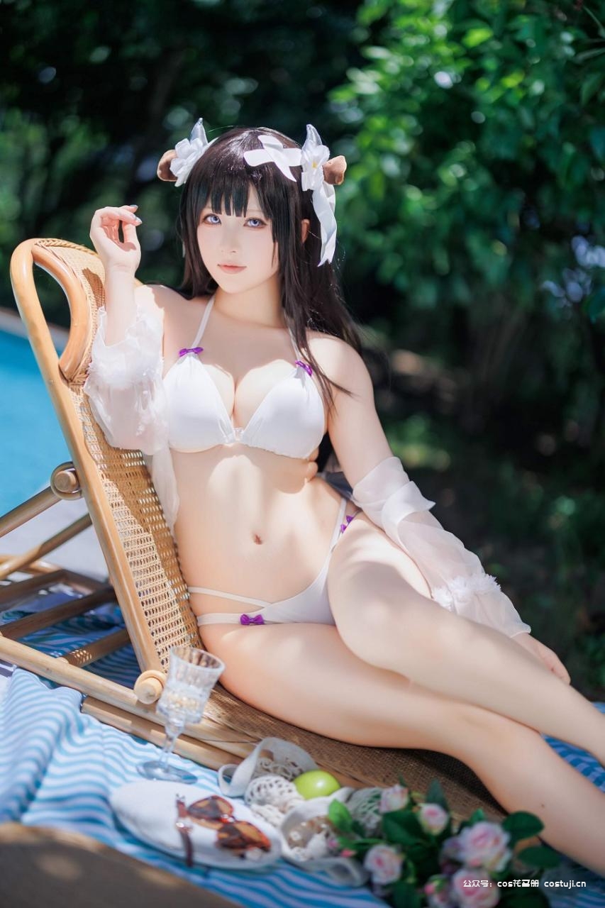 屿鱼Yukako-碧蓝航线-樫野泳装[25P] 小姐姐 预览3图